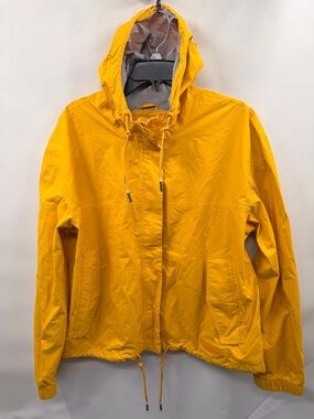L.L. Bean Bright Yellow Hooded Windbreaker Mens size xl regular